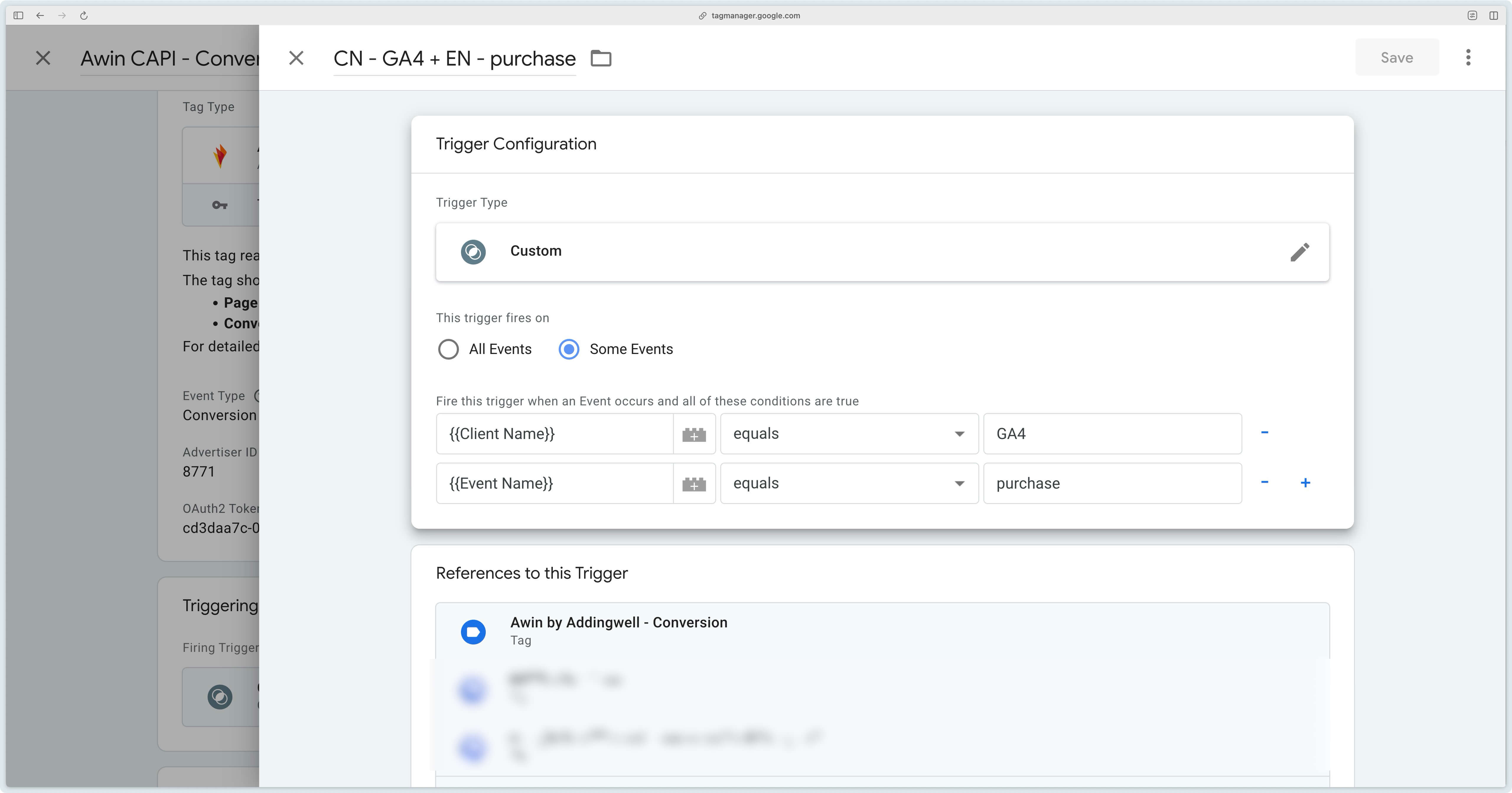 Awin CAPI conversion trigger on GTM Server-Side