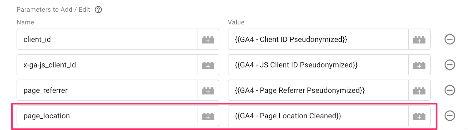 Adding Clean Page Location Parameter