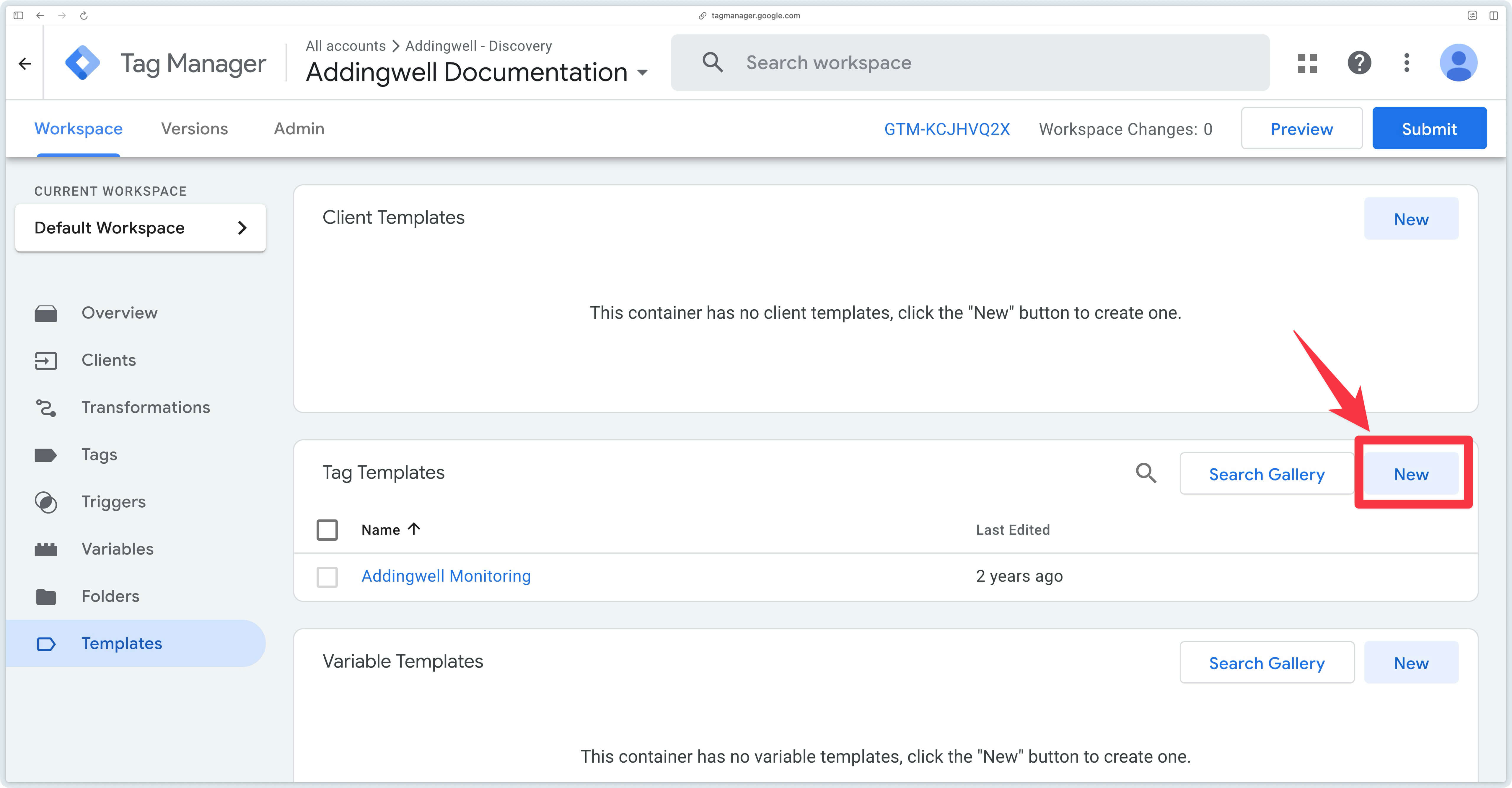 Creating a new tag for Addingwell Microsoft UET Conversion API