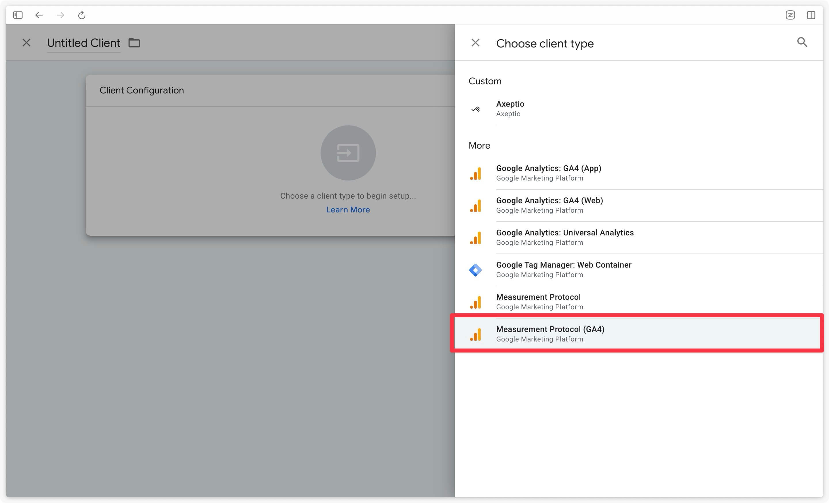 Creating the Measurement Protocol client for offline events