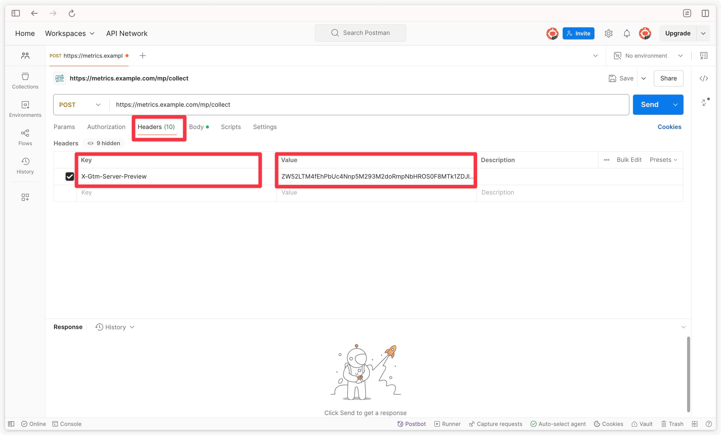 Use Postman to manually send offline event requests to GTM Server