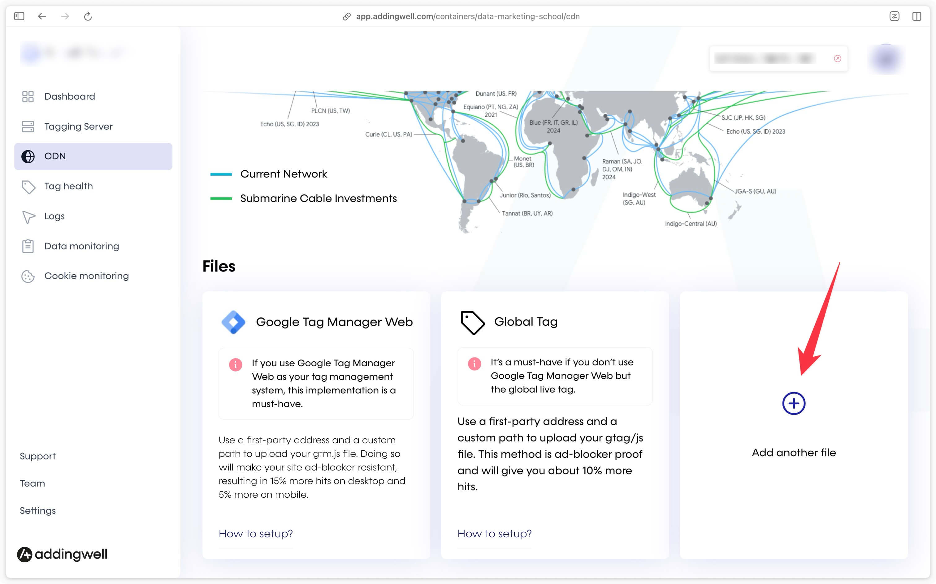 Addingwell CDN configuration for Piano Analytics proxyfication