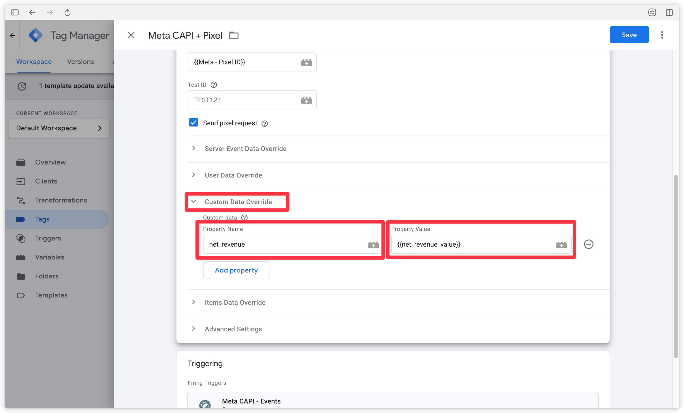 Sending margin to Meta CAPI via the dedicated net_revenue field