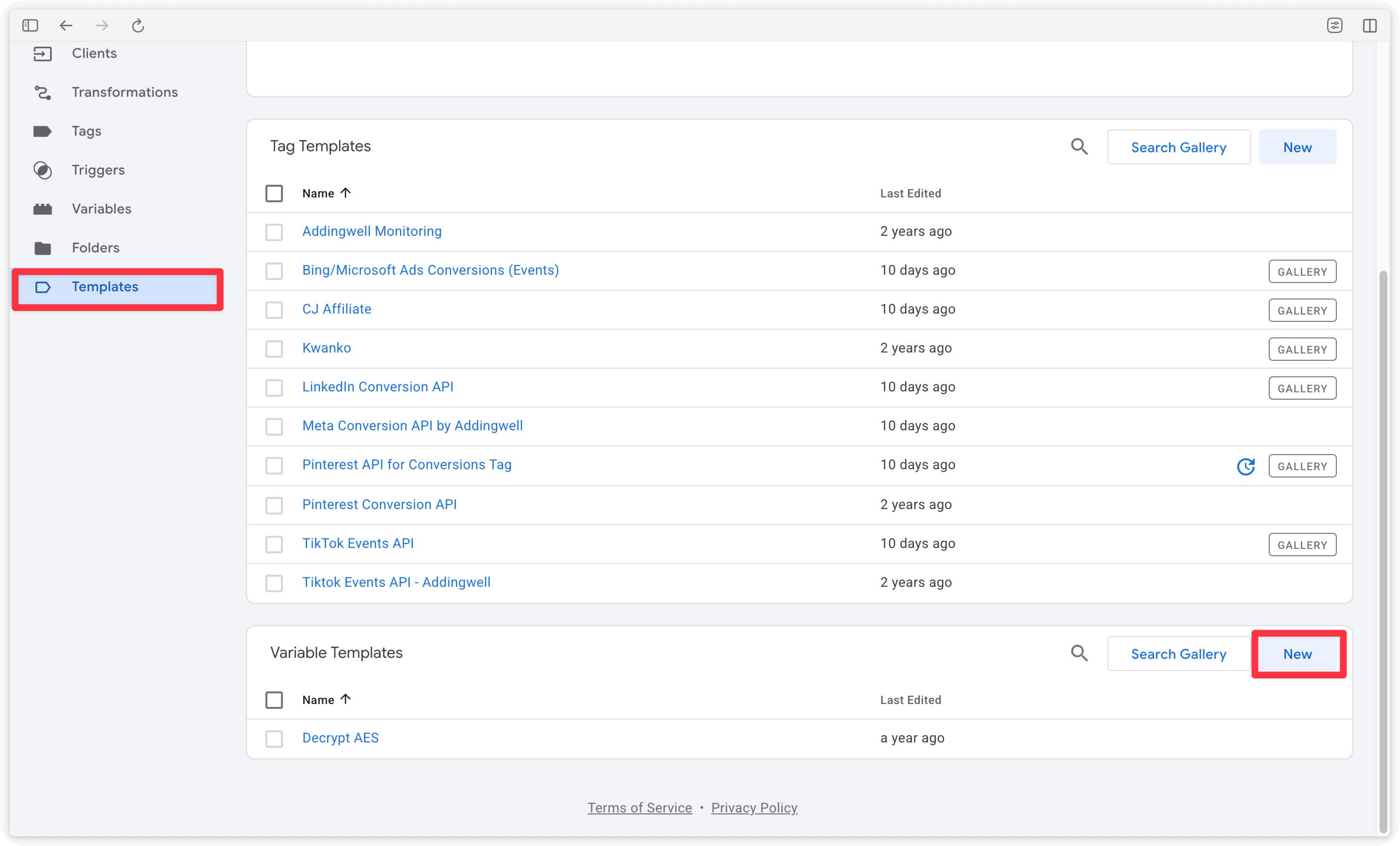 Import the Addingwell variable template to query Firestore for product margins