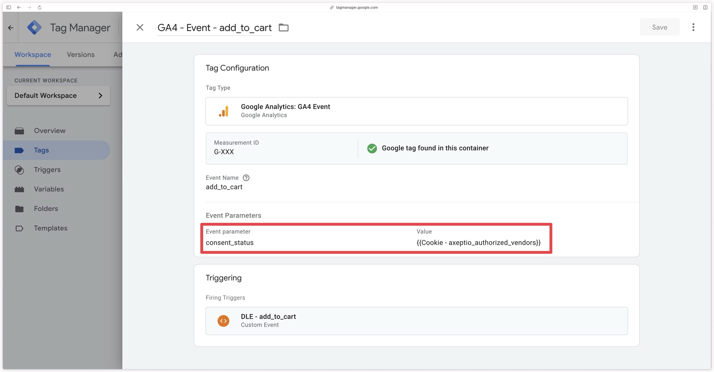 Other GA4 events with the consent_status event parameter