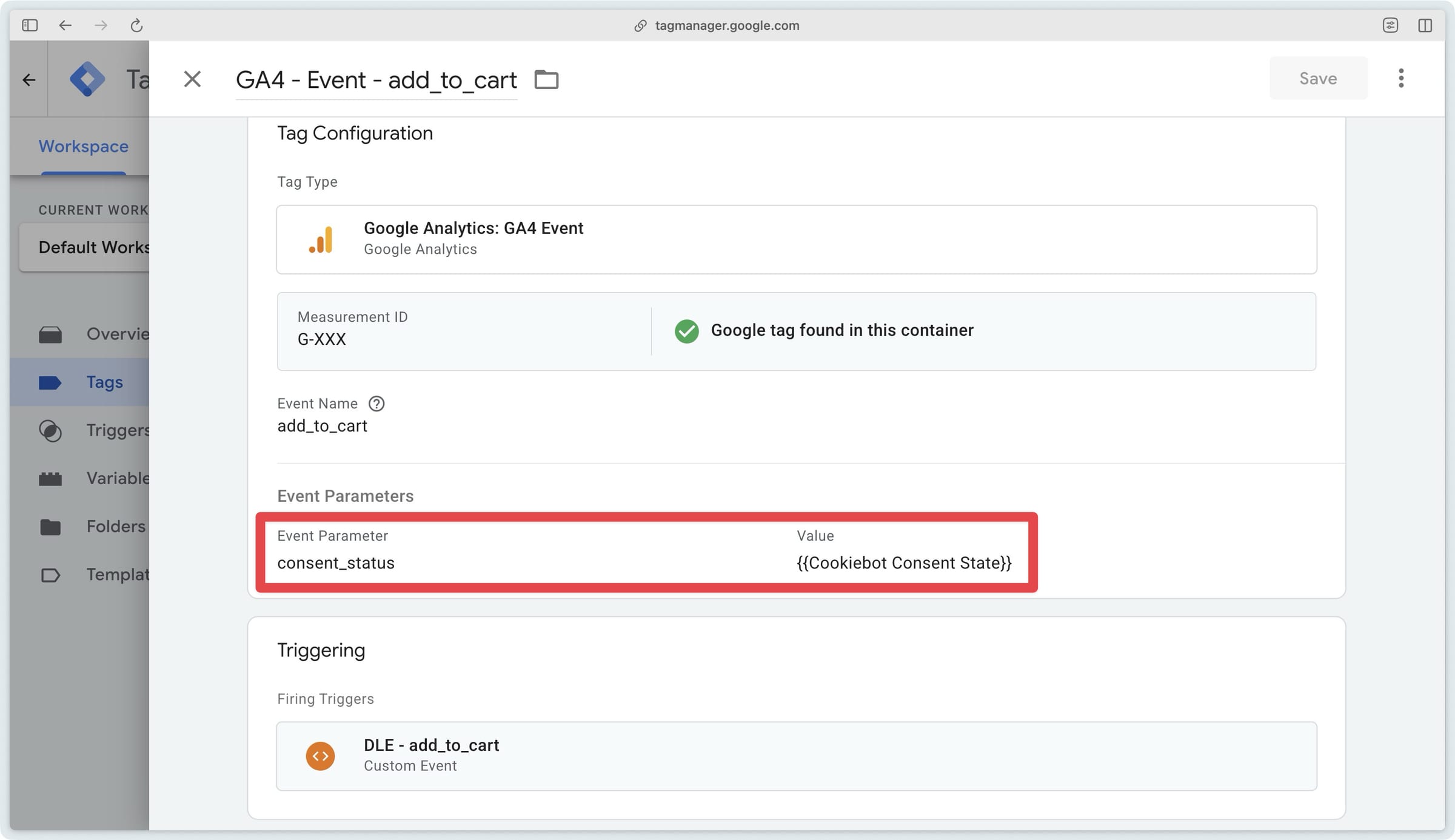 Other GA4 events with the consent_status event parameter