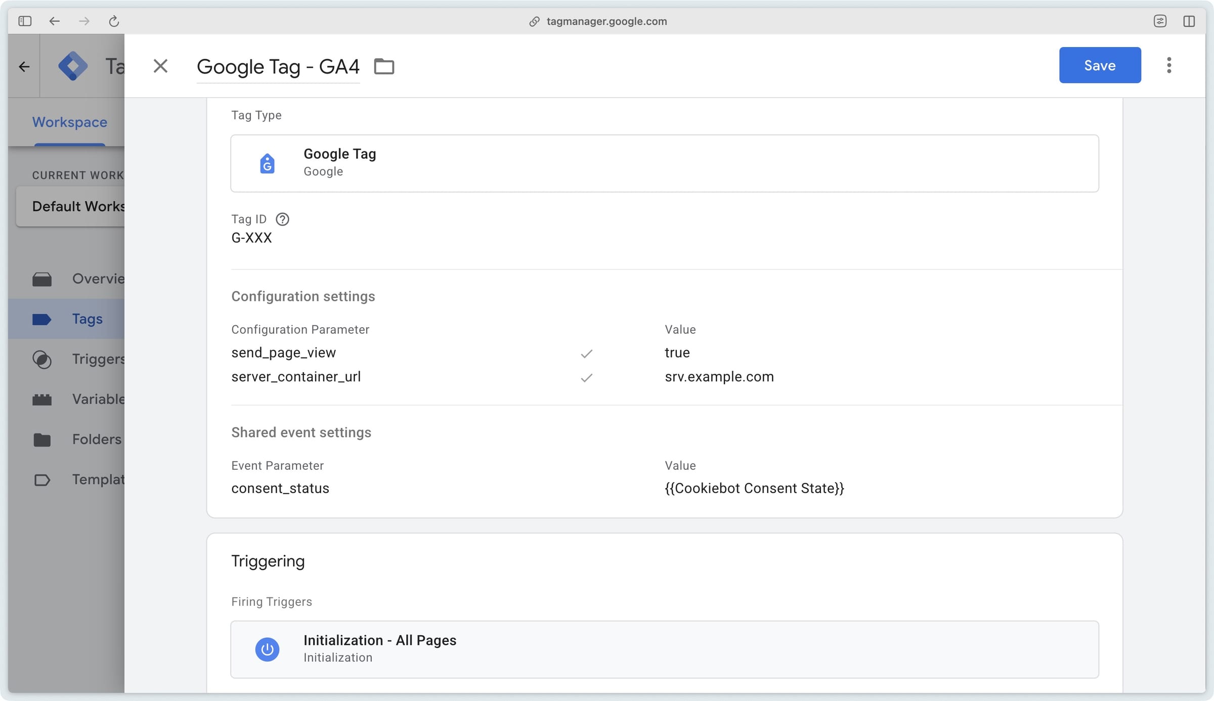 GA4 Google Tag with the consent_status event parameter