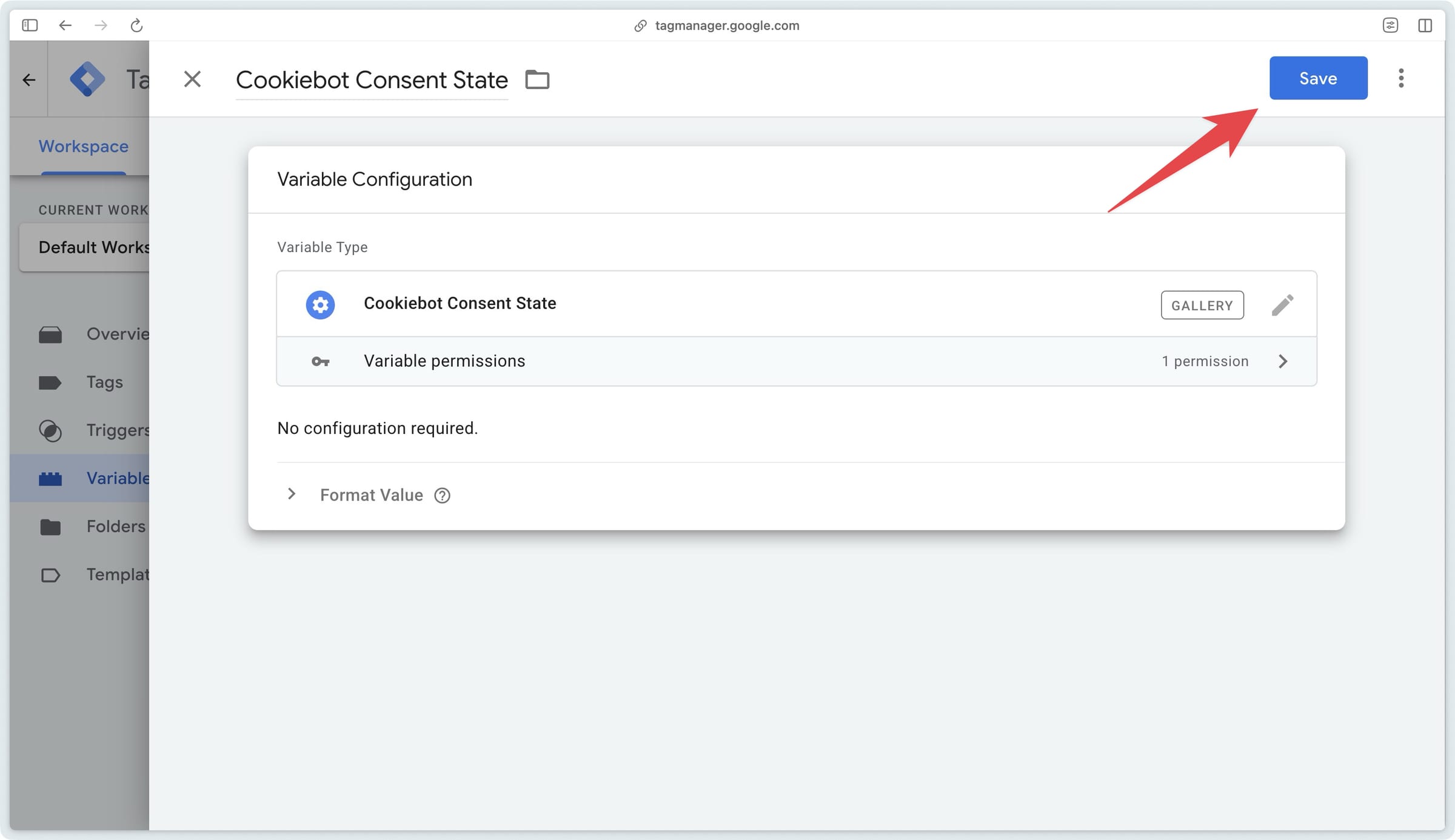 Configuring the Cookiebot Consent State variable in GTM
