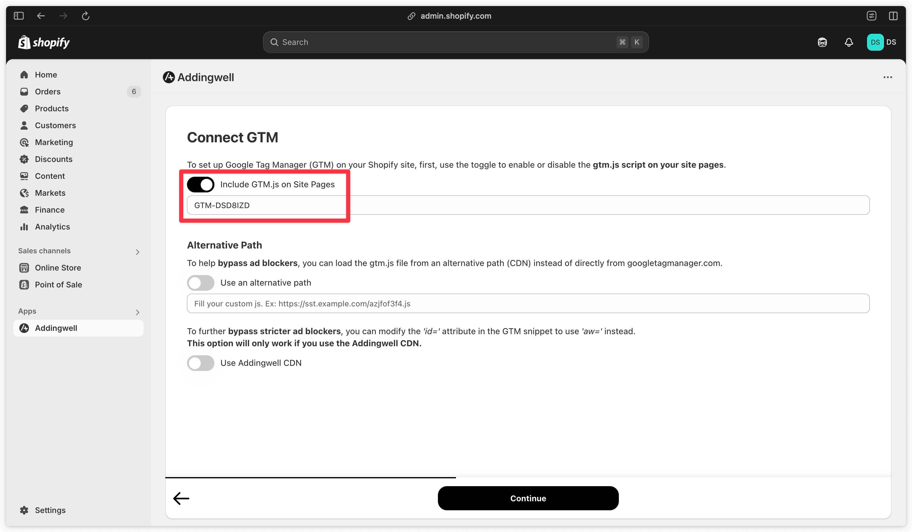 Inject Google Tag Manager script