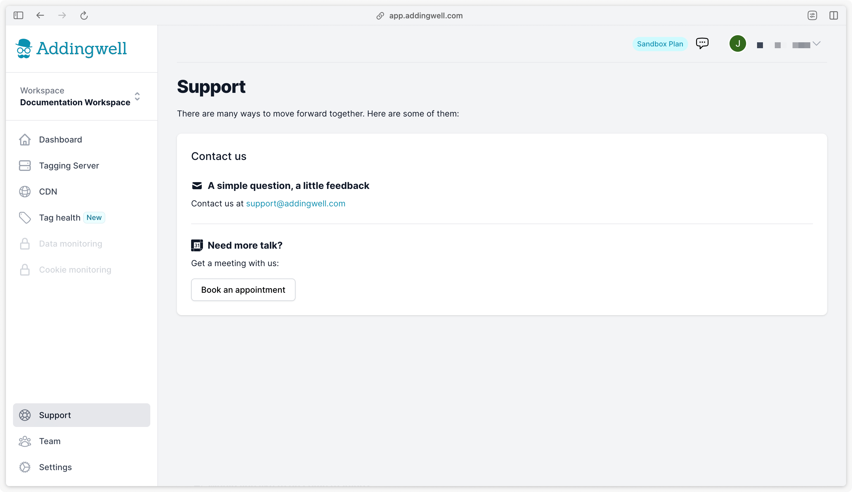 Contact support