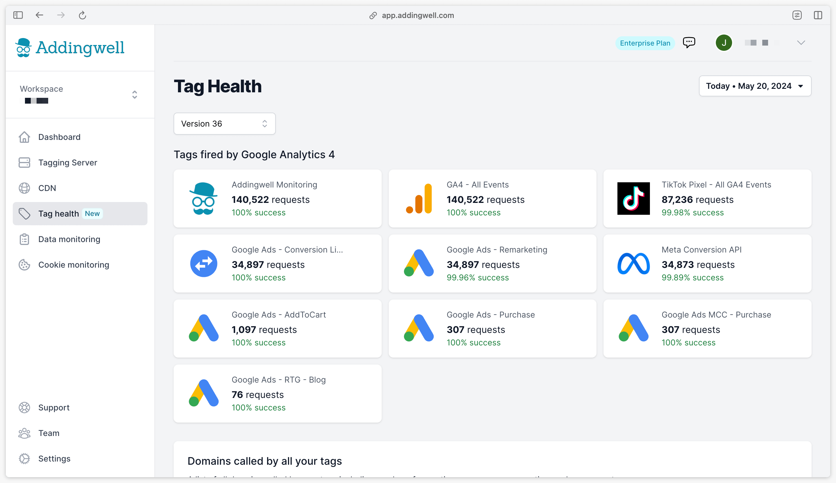 Accédez à l'interface de surveillance dans Addingwell