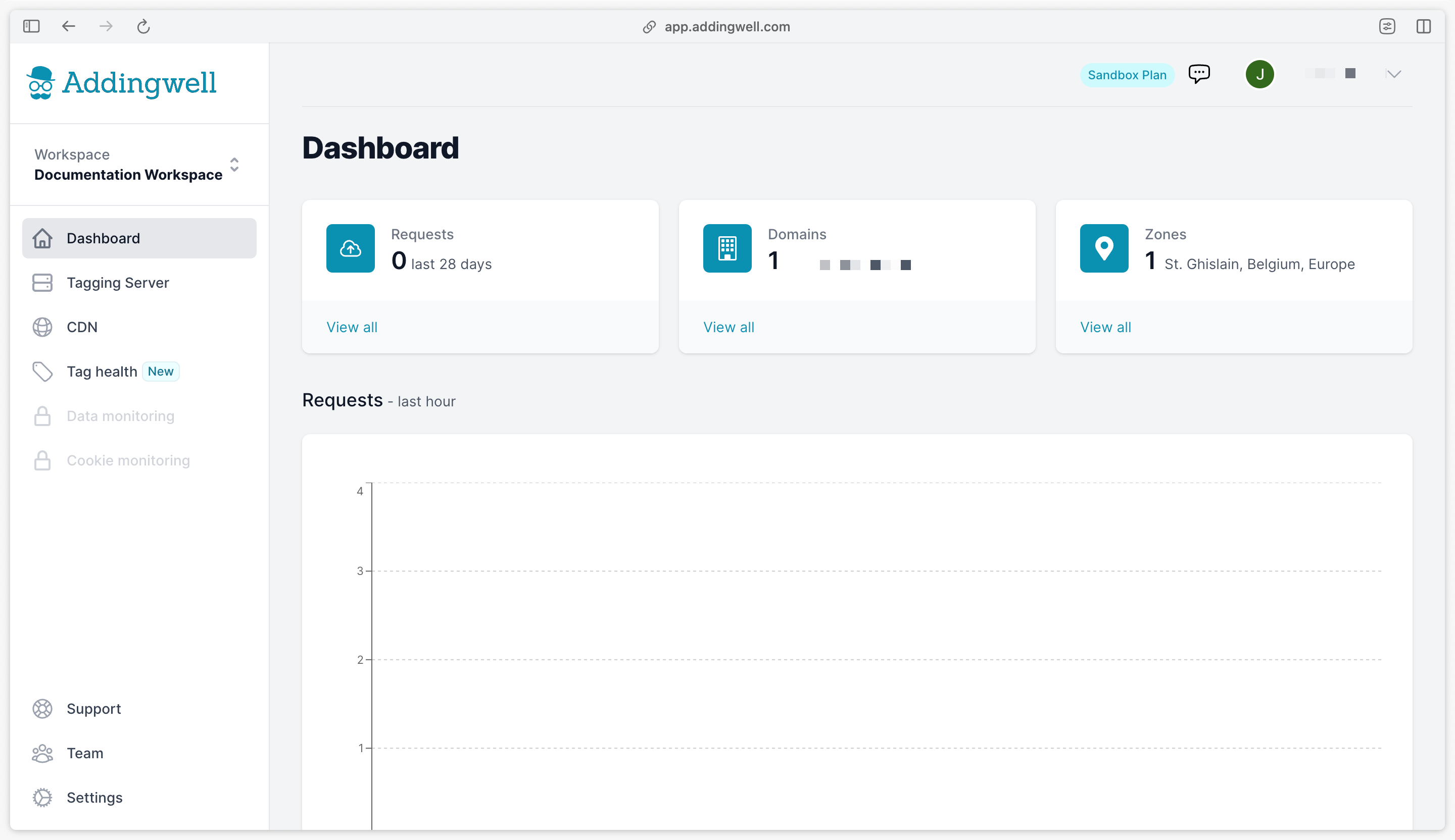 Finalisation configuration dans Addingwell