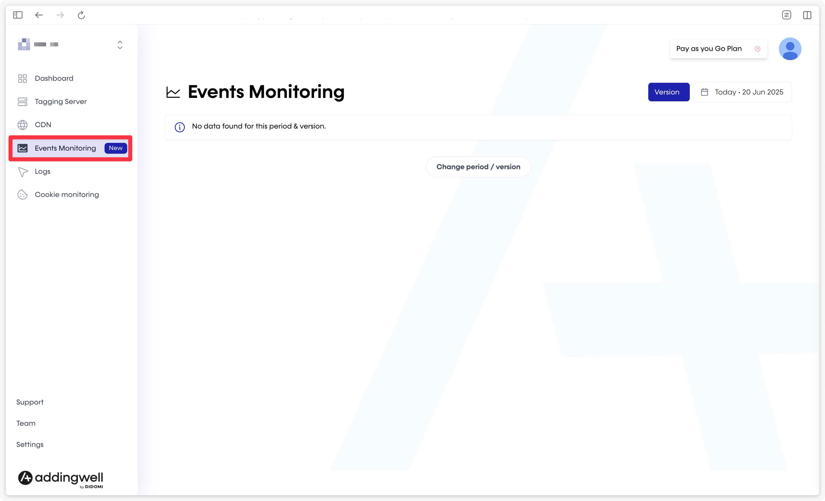 Events Monitoring setup complete