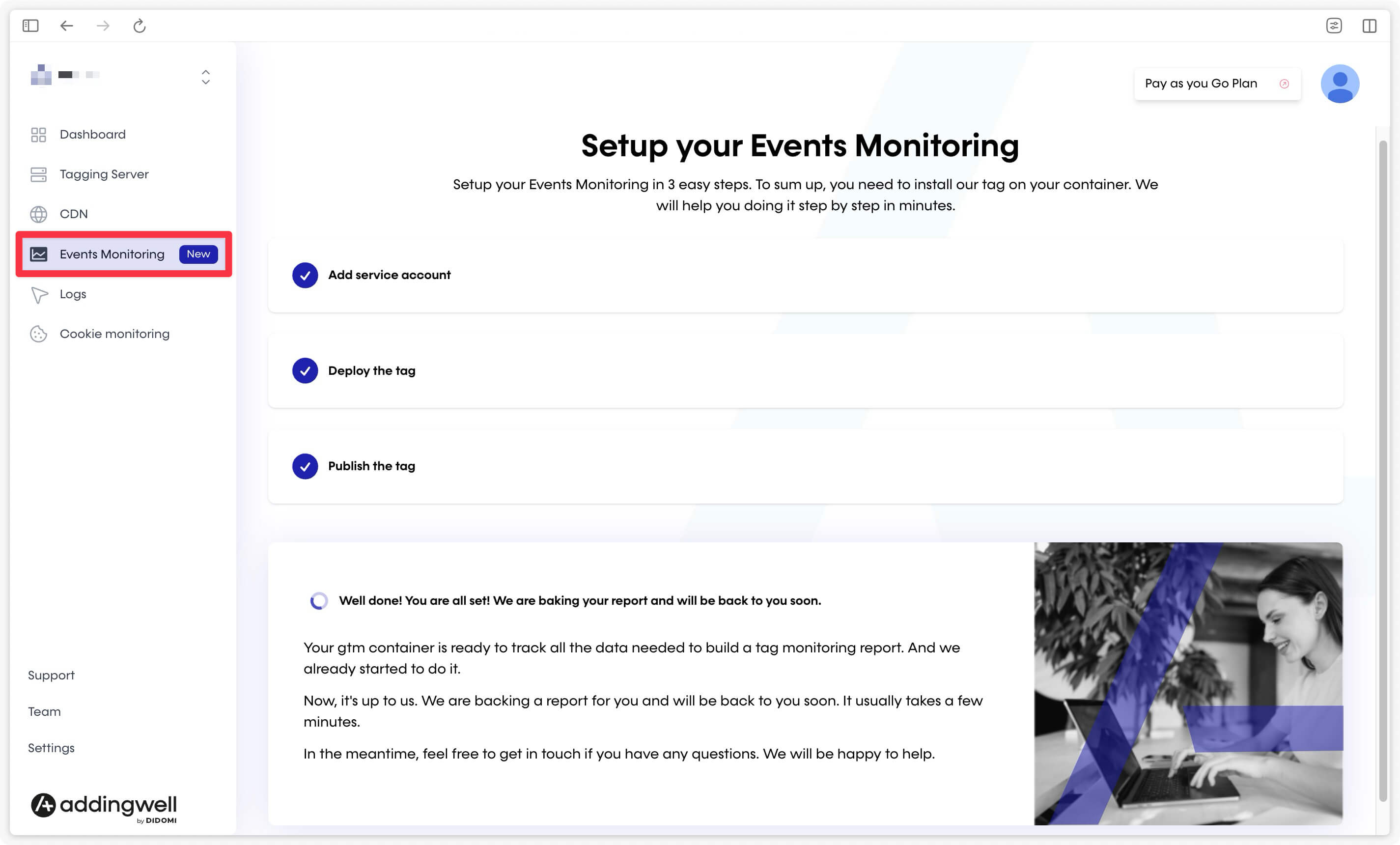 Addingwell prepares Events Monitoring