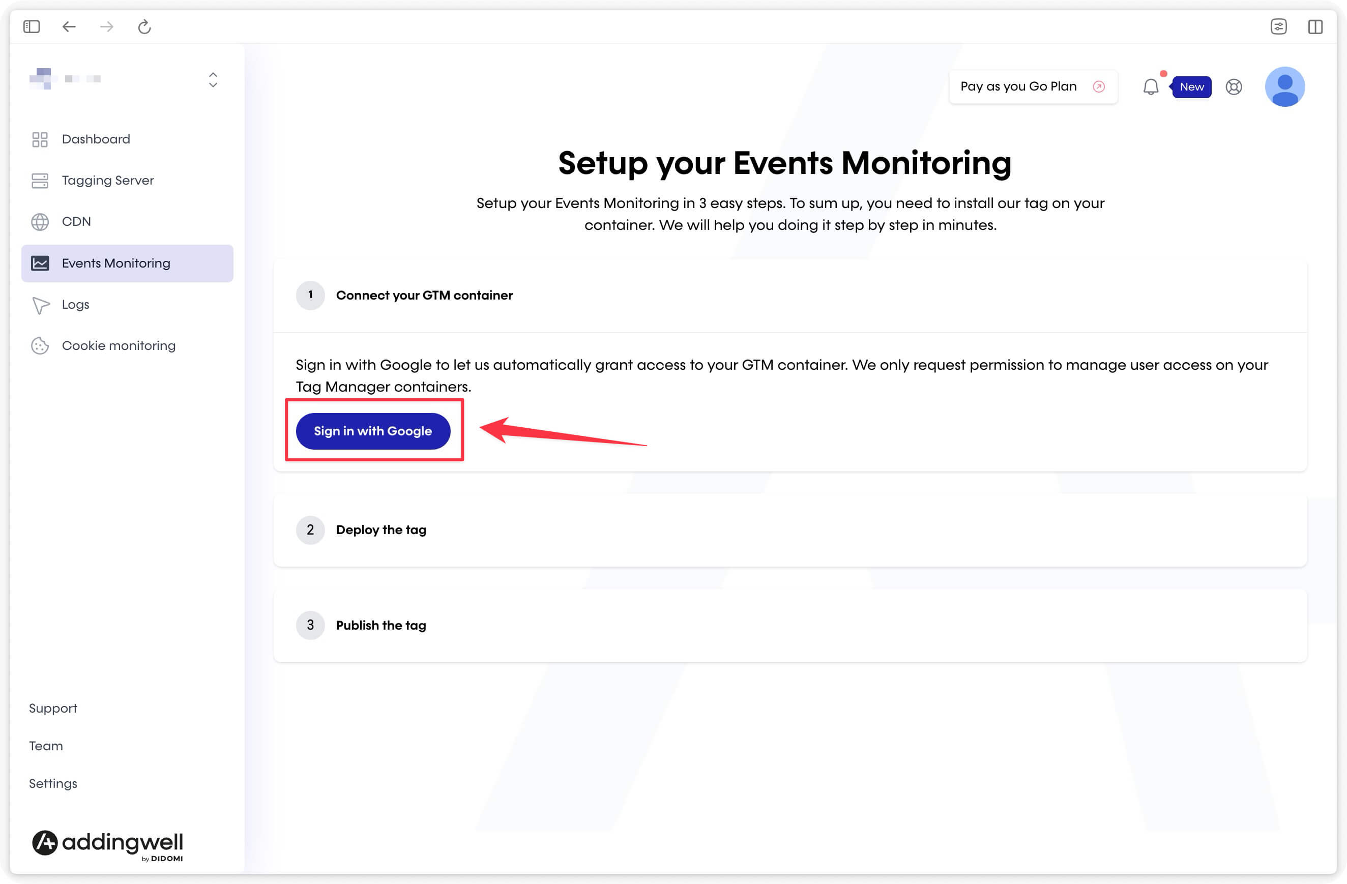Sign in with Google