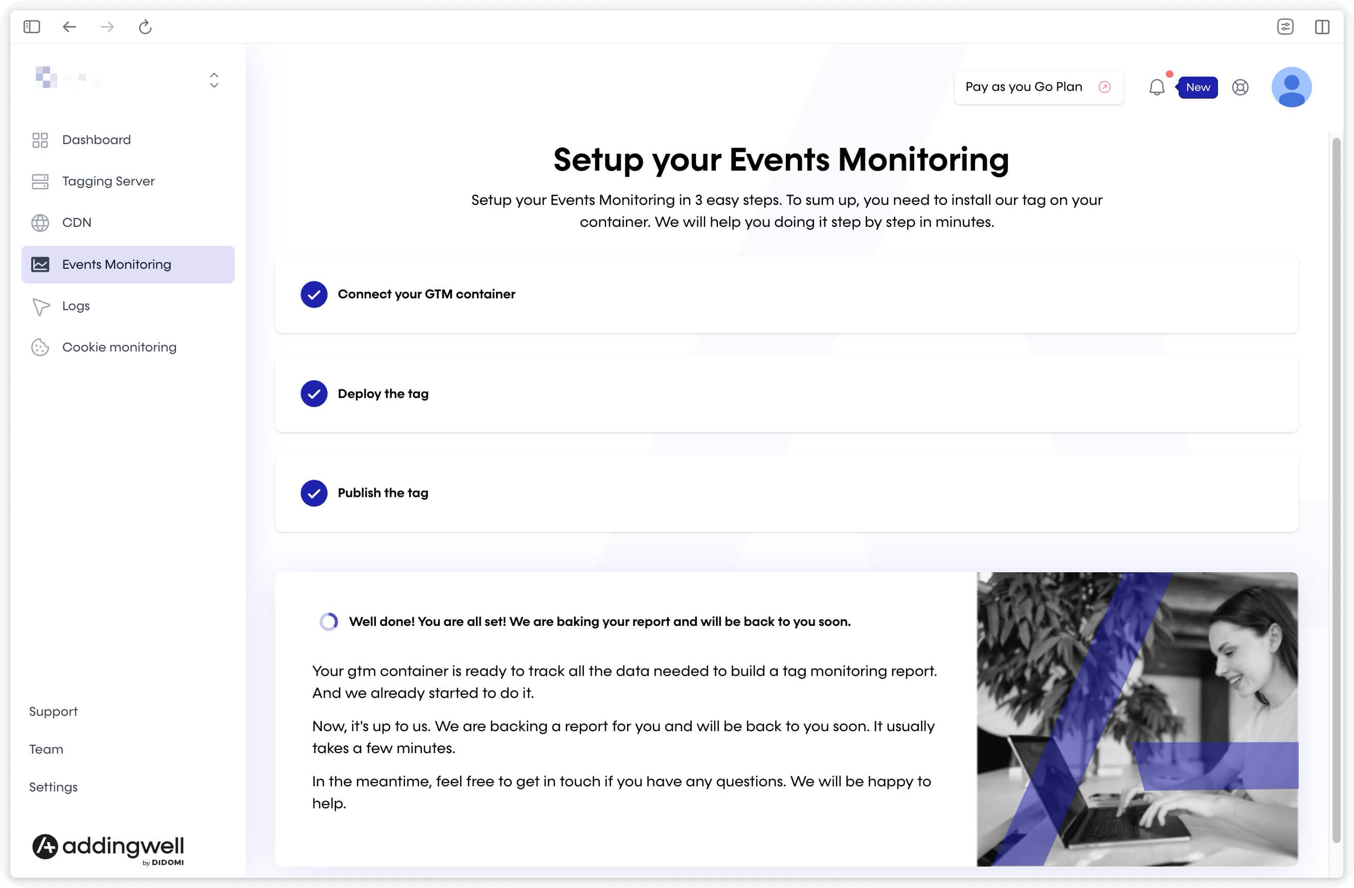 Addingwell is preparing Events Monitoring