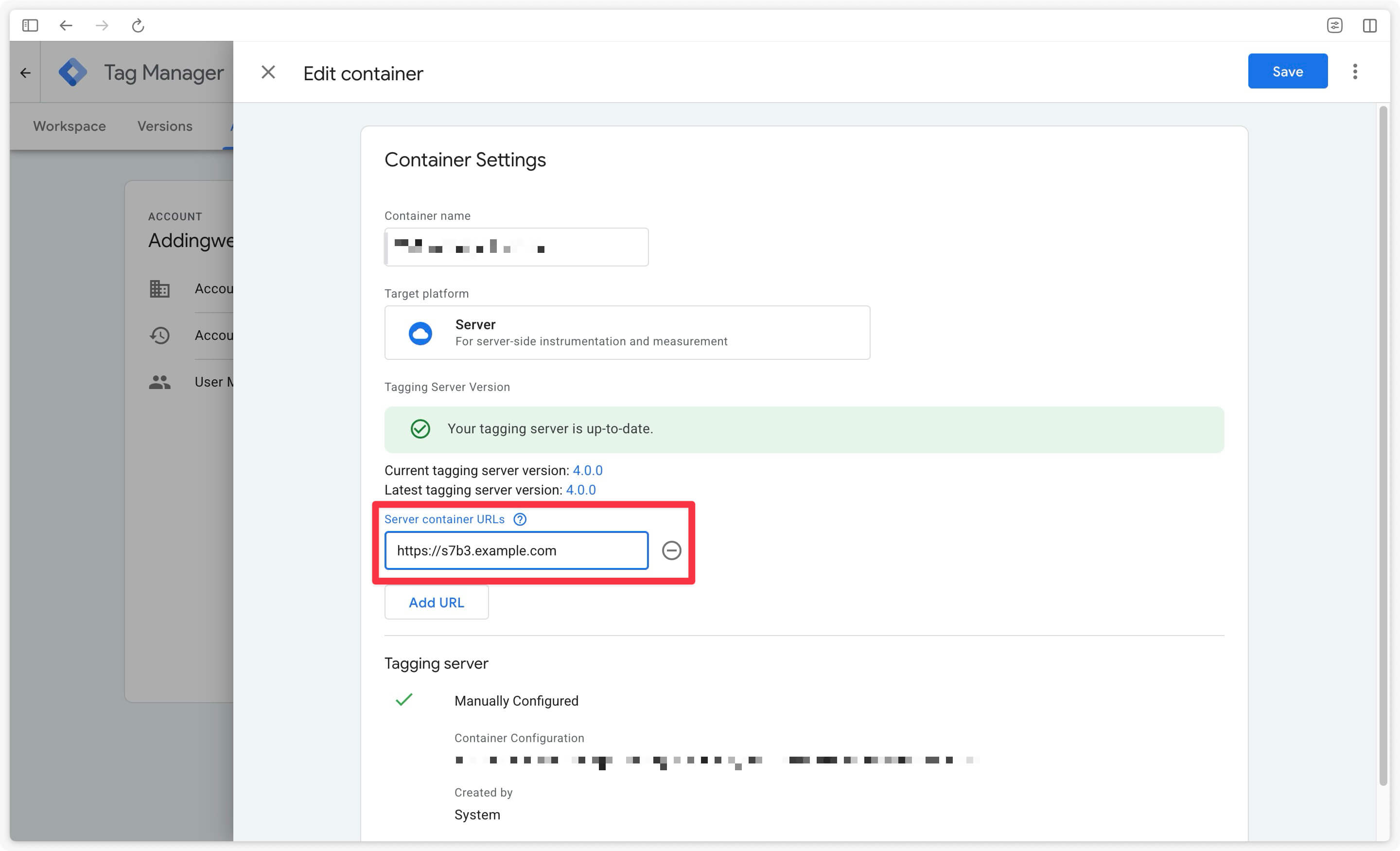 Configure preview URL